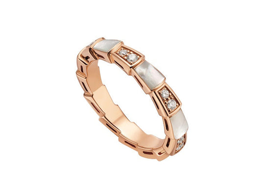 [ELAN LUXE]SERPENTI RING PINK GOLD DIAMOND MOP 3MM
