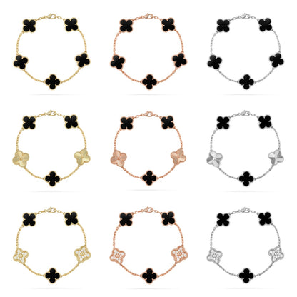 [ELAN LUXE] CLOVER 5 MOTIF ONYXS BRACELET COLLECTION
