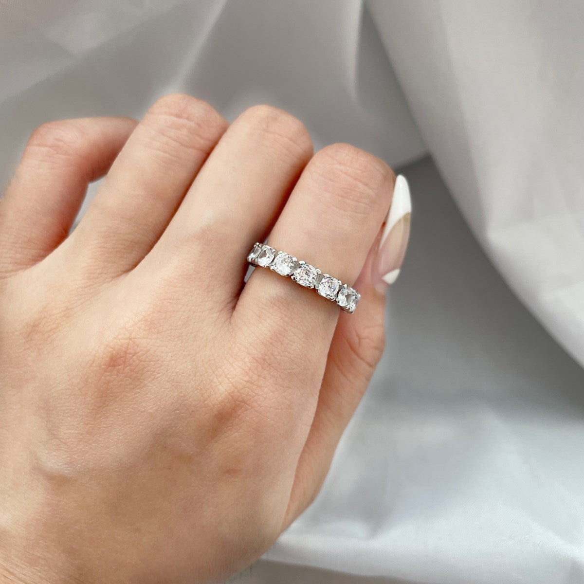 [ELAN LUXE]Eternity Round Cut Tennis Ring