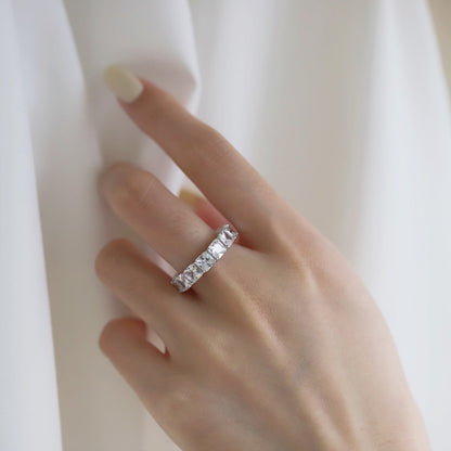 [ELAN LUXE]Elegant Princess Cut Tennis Ring