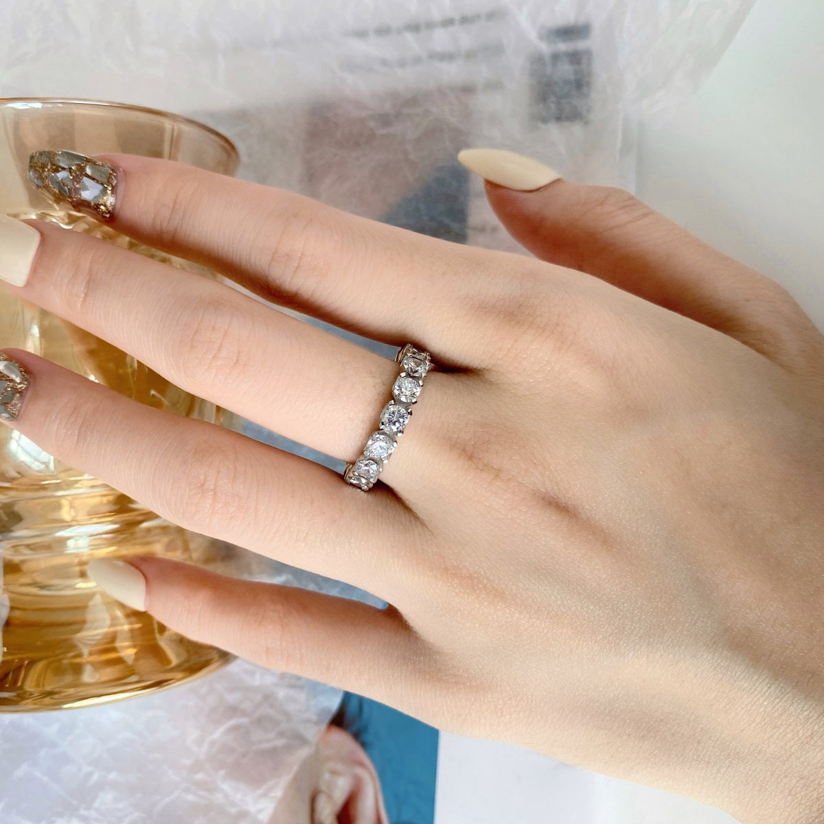 [ELAN LUXE]Eternity Round Cut Tennis Ring