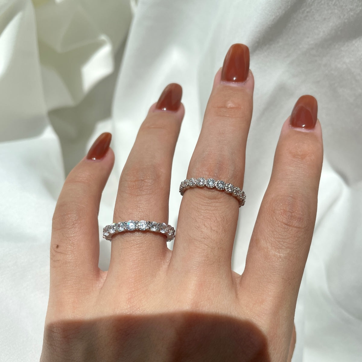 [ELAN LUXE]Sparkling Round Cut Tennis Ring