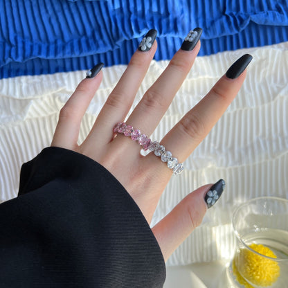 [ELAN LUXE]Dainty Elongated Cushion Cut Tennis Ring