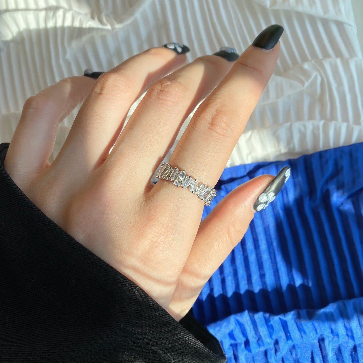 [ELAN LUXE]Delicate Multi Shape Tennis Ring