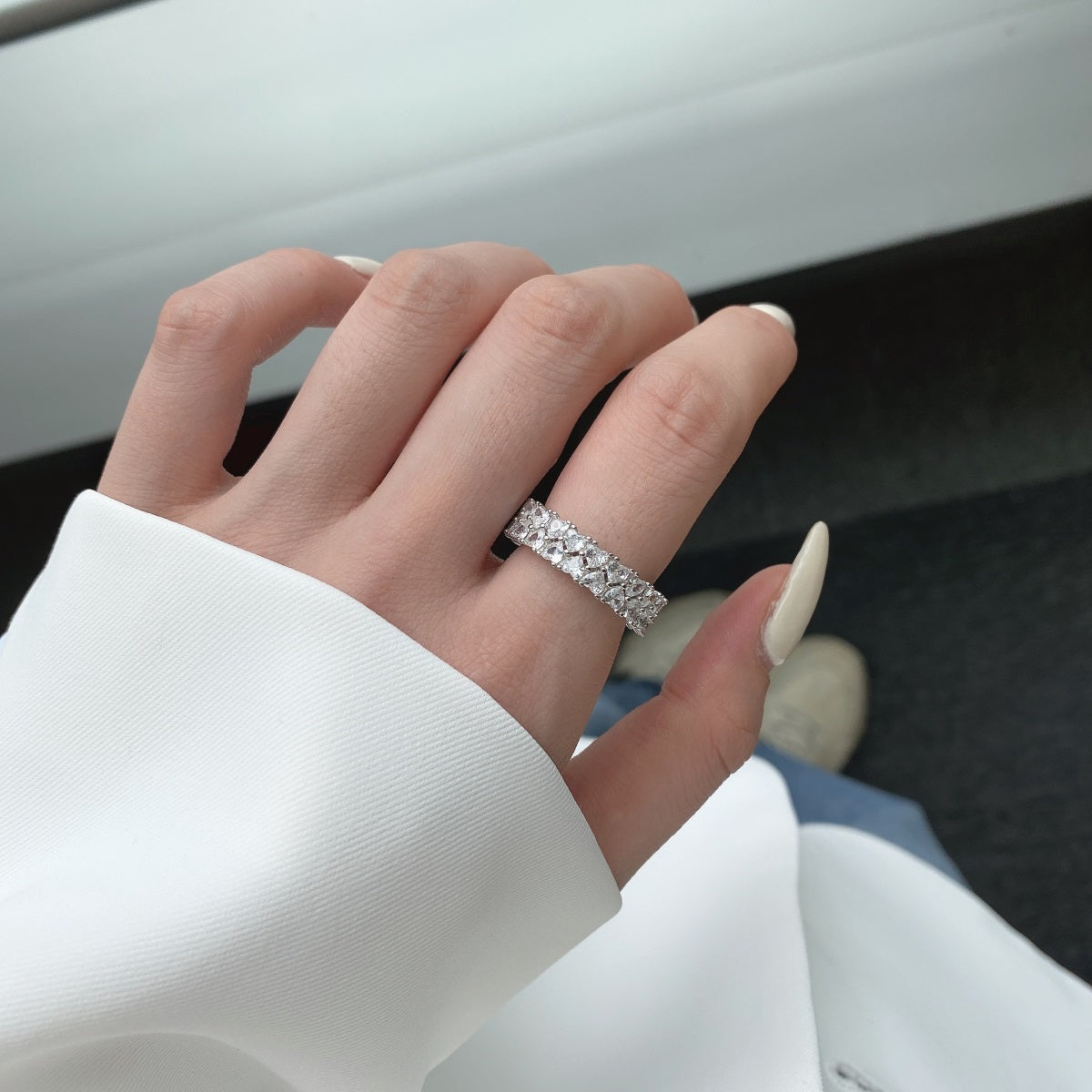 [ELAN LUXE]Sparkling Full Heart Ring