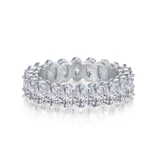[ELAN LUXE]Ornate Oval Cut Tennis Ring