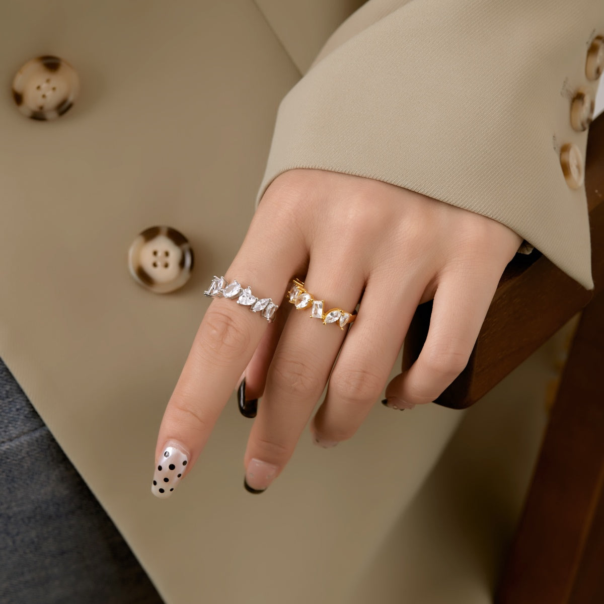 [ELAN LUXE]Delicate Multi Cut Ring