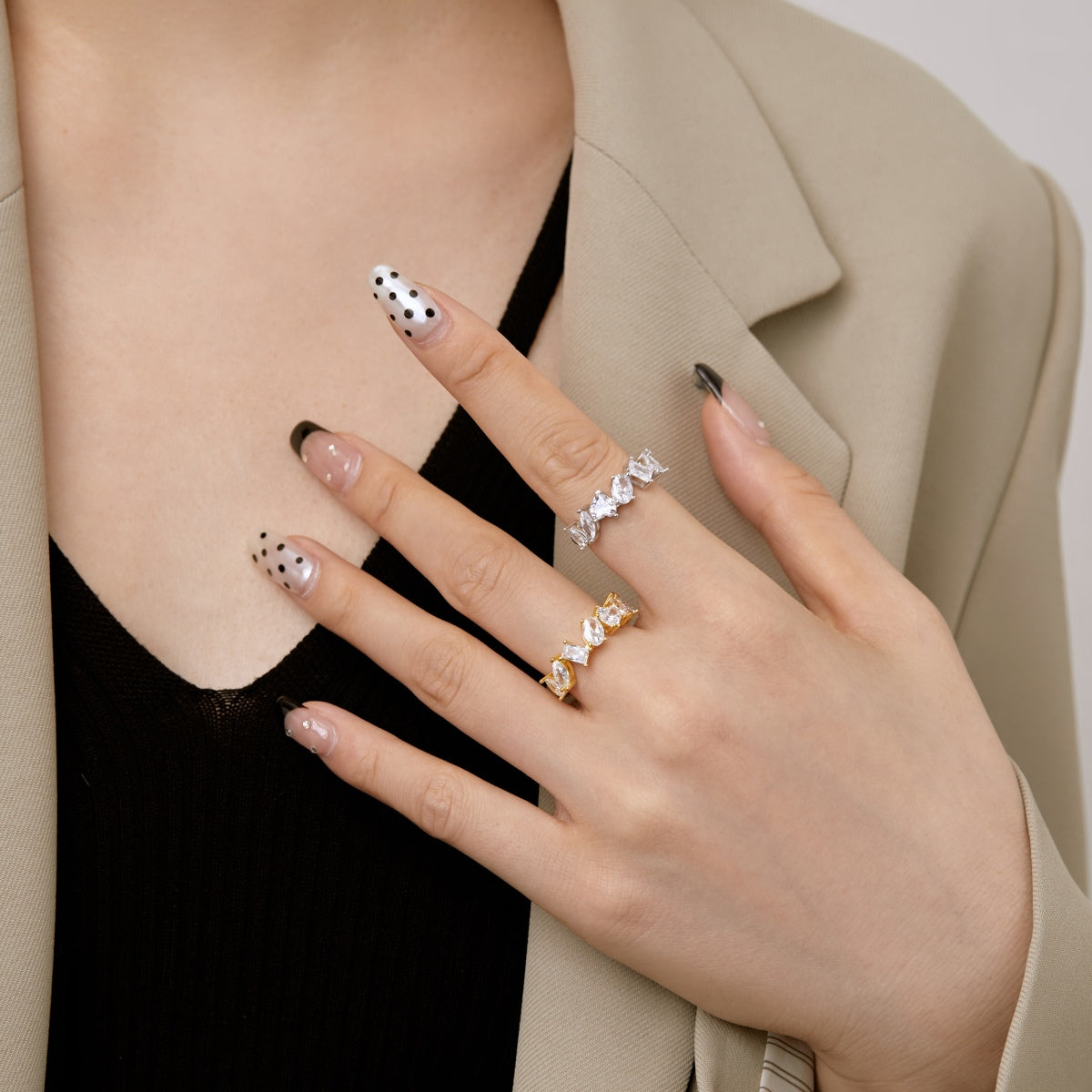 [ELAN LUXE]Delicate Multi Cut Ring
