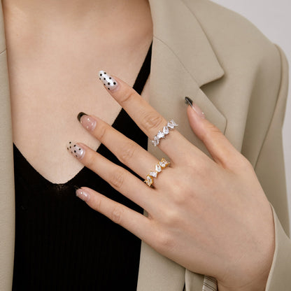 [ELAN LUXE]Delicate Multi Cut Ring