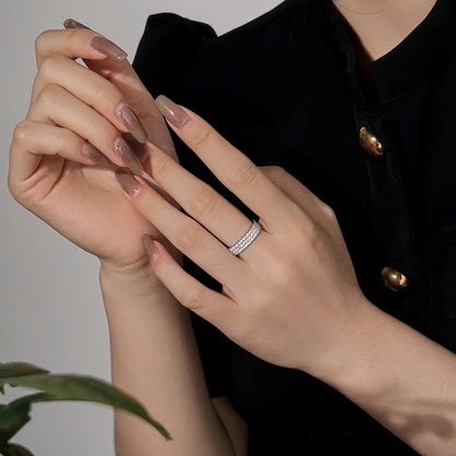[ELAN LUXE]Dainty Round Cut Tennis Ring