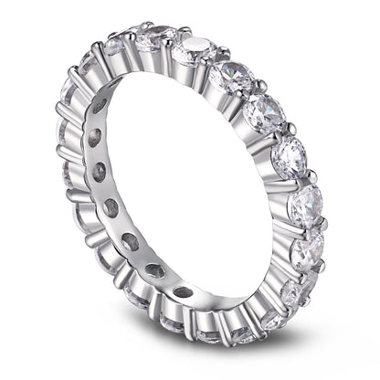 [ELAN LUXE]Sparkling Round Cut Tennis Ring