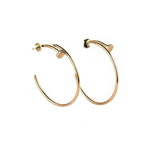 [ELAN LUXE]JUSTE EARRINGS GOLD DIAMONDS 1.8MM