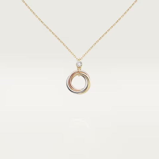 [ELAN LUXE]TRINITY  NECKLACE 1 DIAMOND