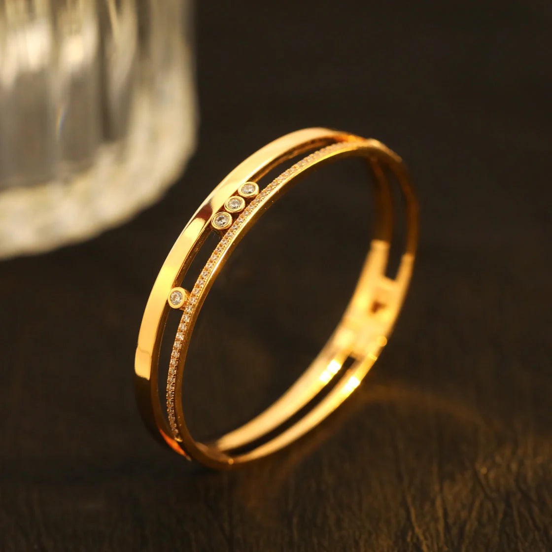 [ELAN LUXE]Move Romane Diamond Bangle Bracelet