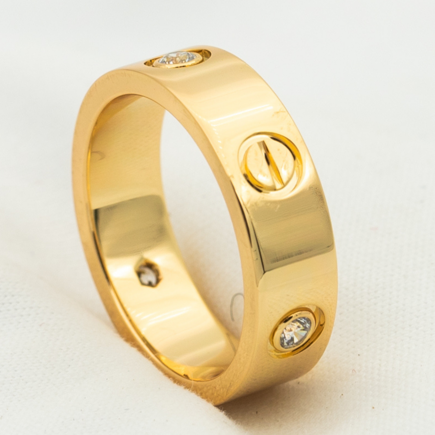 [ELAN LUXE]LOVE RING 5.5MM 3 DIAMONDS PINK GOLD
