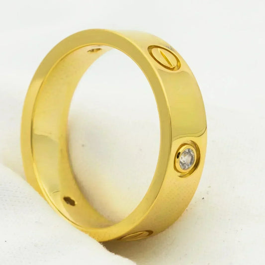 [ELAN LUXE]LOVE RING 5.5MM 3 DIAMONDS GOLD