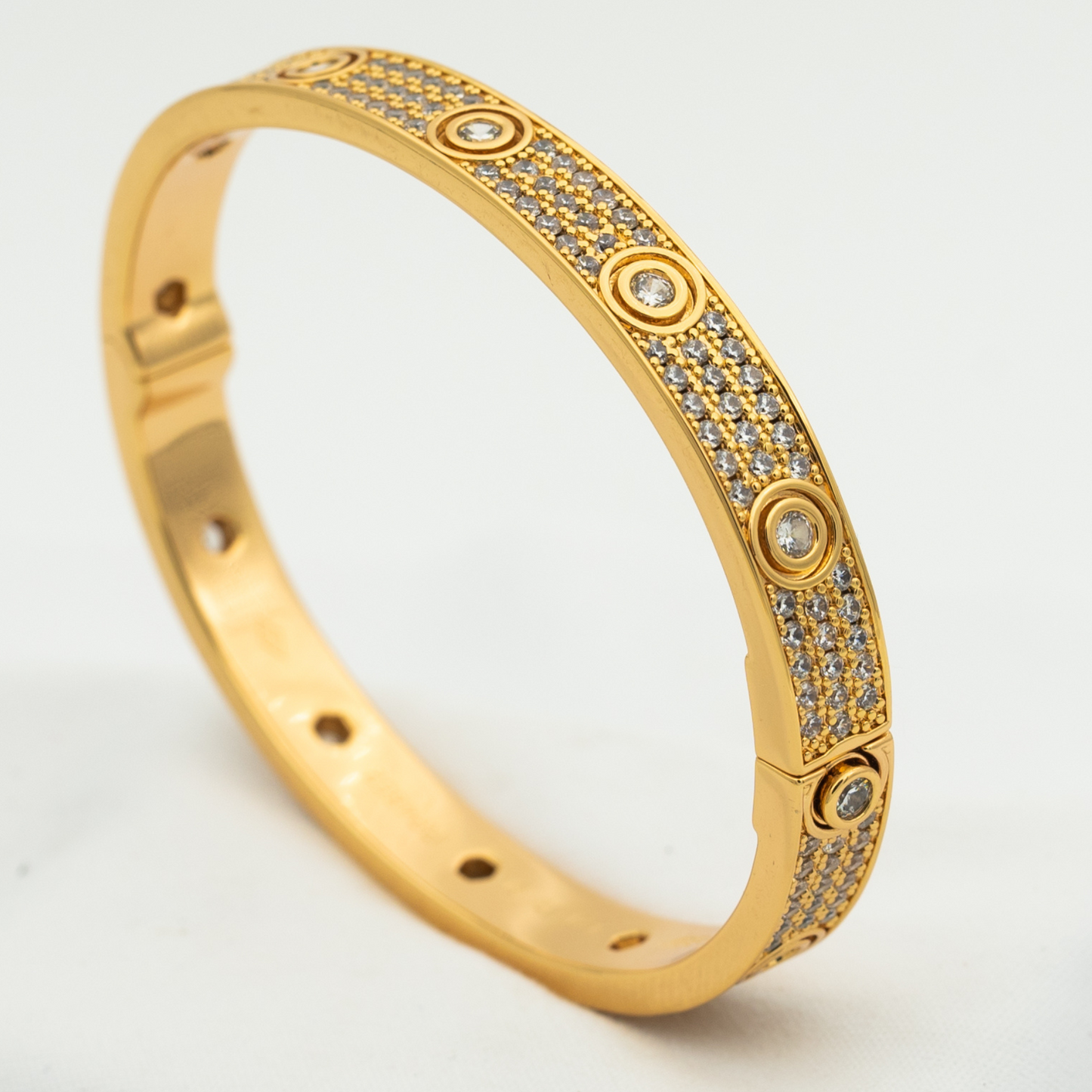 [ELAN LUXE]LOVE BRACELET 6.1MM DIAMOND-PAVED 10 BIG DIAMONDS