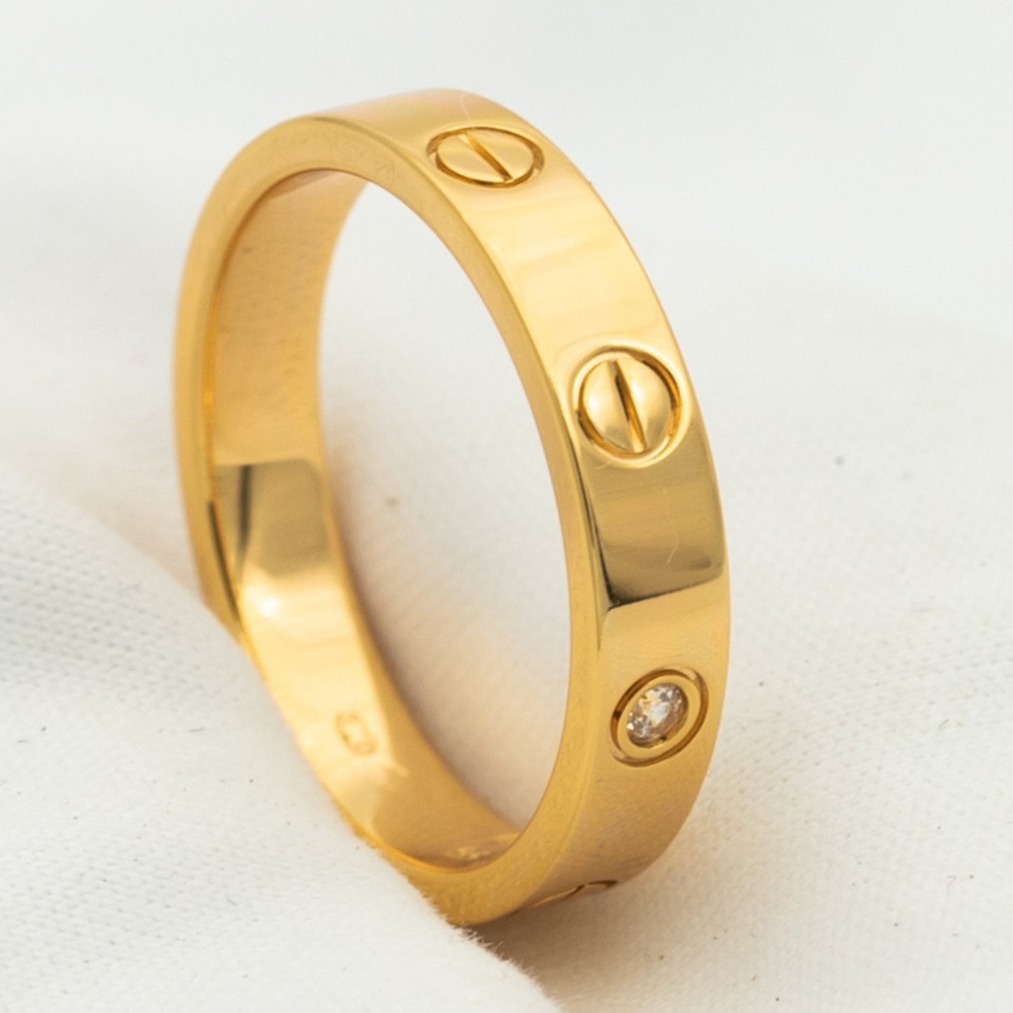 [ELAN LUXE]LOVE RING 4MM 1 DIAMOND PINK GOLD
