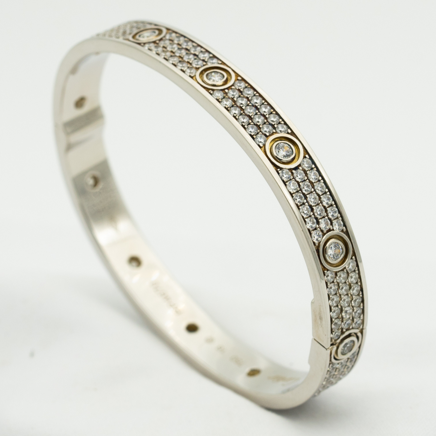 [ELAN LUXE]LOVE BRACELET 6.1MM DIAMOND-PAVED 10 BIG DIAMONDS