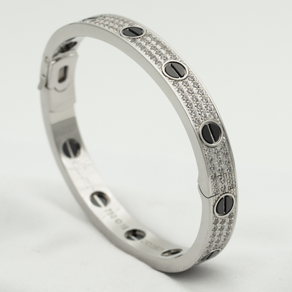 [ELAN LUXE]LOVE BRACELET 6.1MM DIAMOND-PAVED CERAMIC