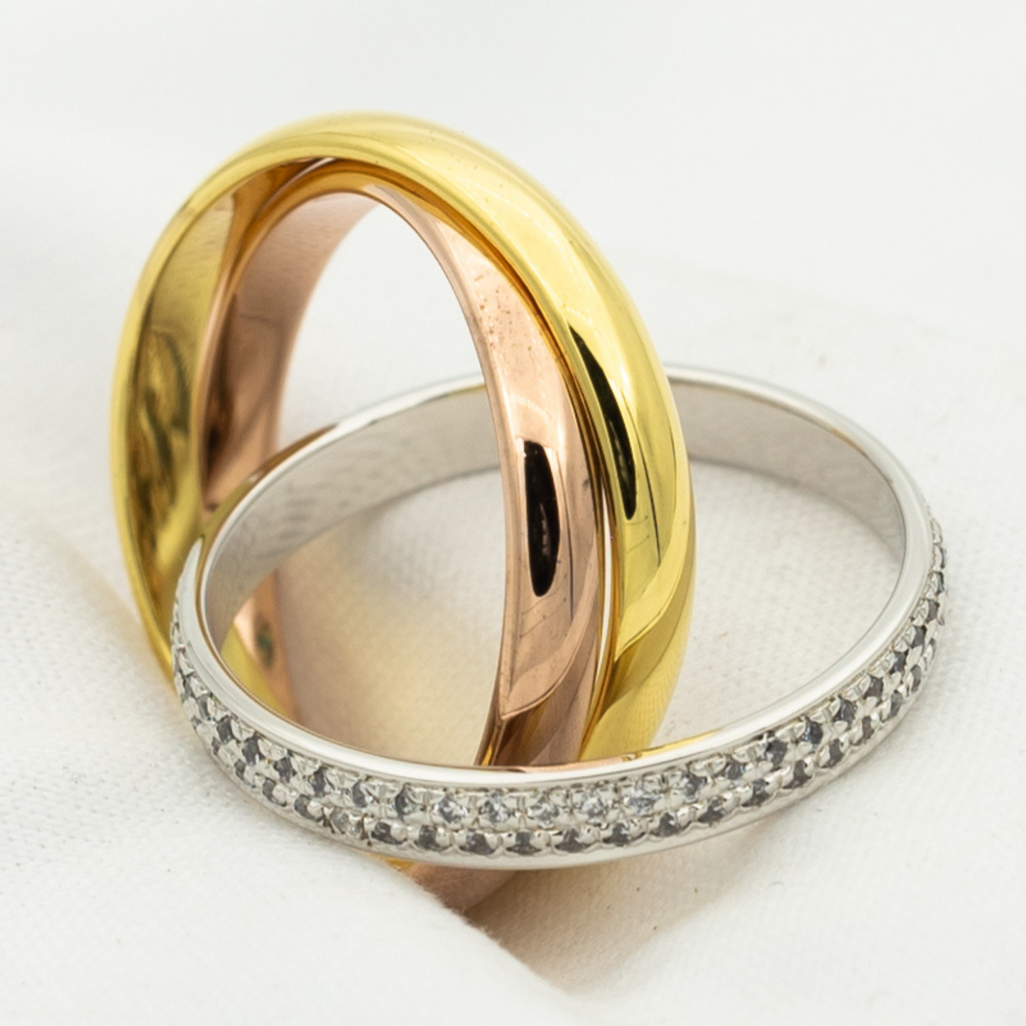 [ELAN LUXE]TRINITY RING GOLD PINK GOLD SILVER DIAMONDS