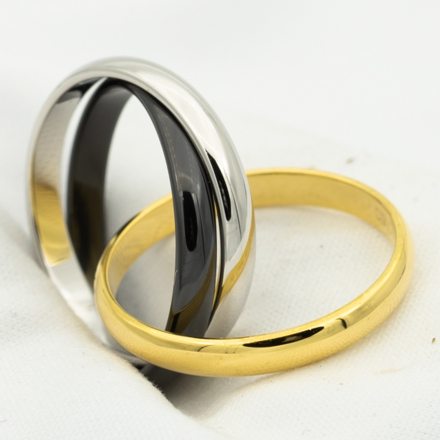 [ELAN LUXE]TRINITY RING BLACK GOLD SILVER