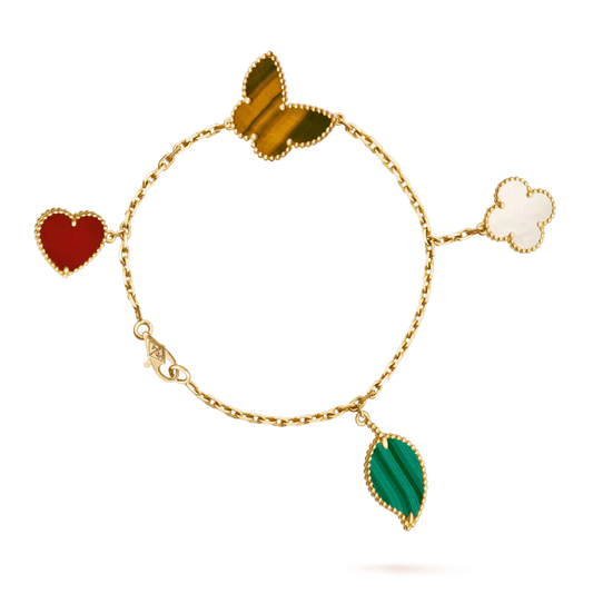 [ELAN LUXE]LUCKY SPRING 5 MOTIF GOLD BRACELET