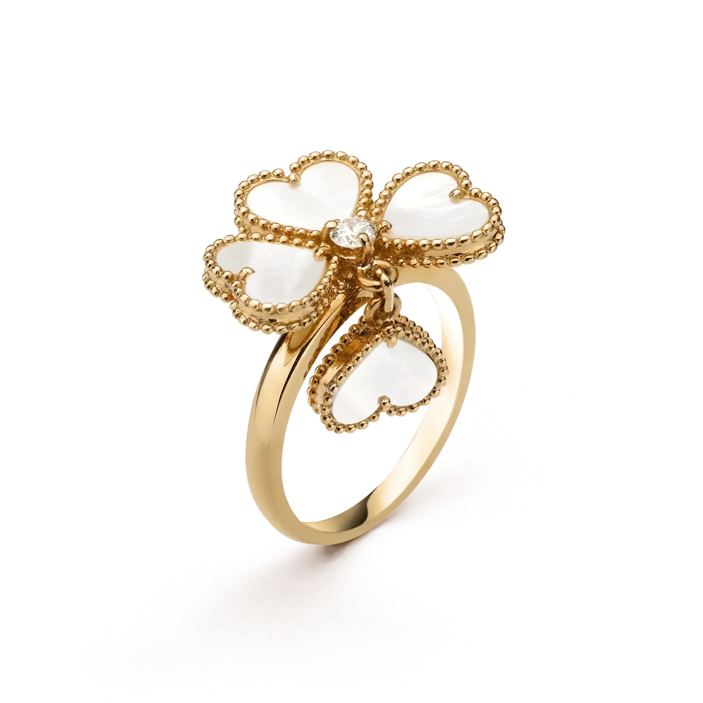 [ELAN LUXE]SWEET CLOVER WHITE MOP RING