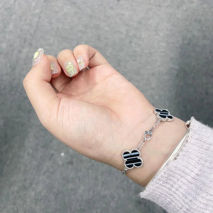 [ELAN LUXE] CLOVER 5 MOTIF PULSAR STONE BRACELET COLLECTION