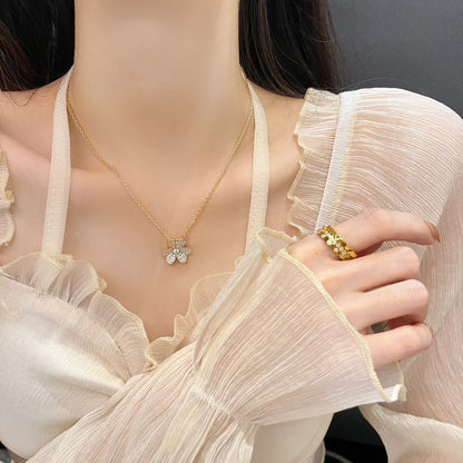 [ELAN LUXE]FLOWER DIAMOND NECKLACE