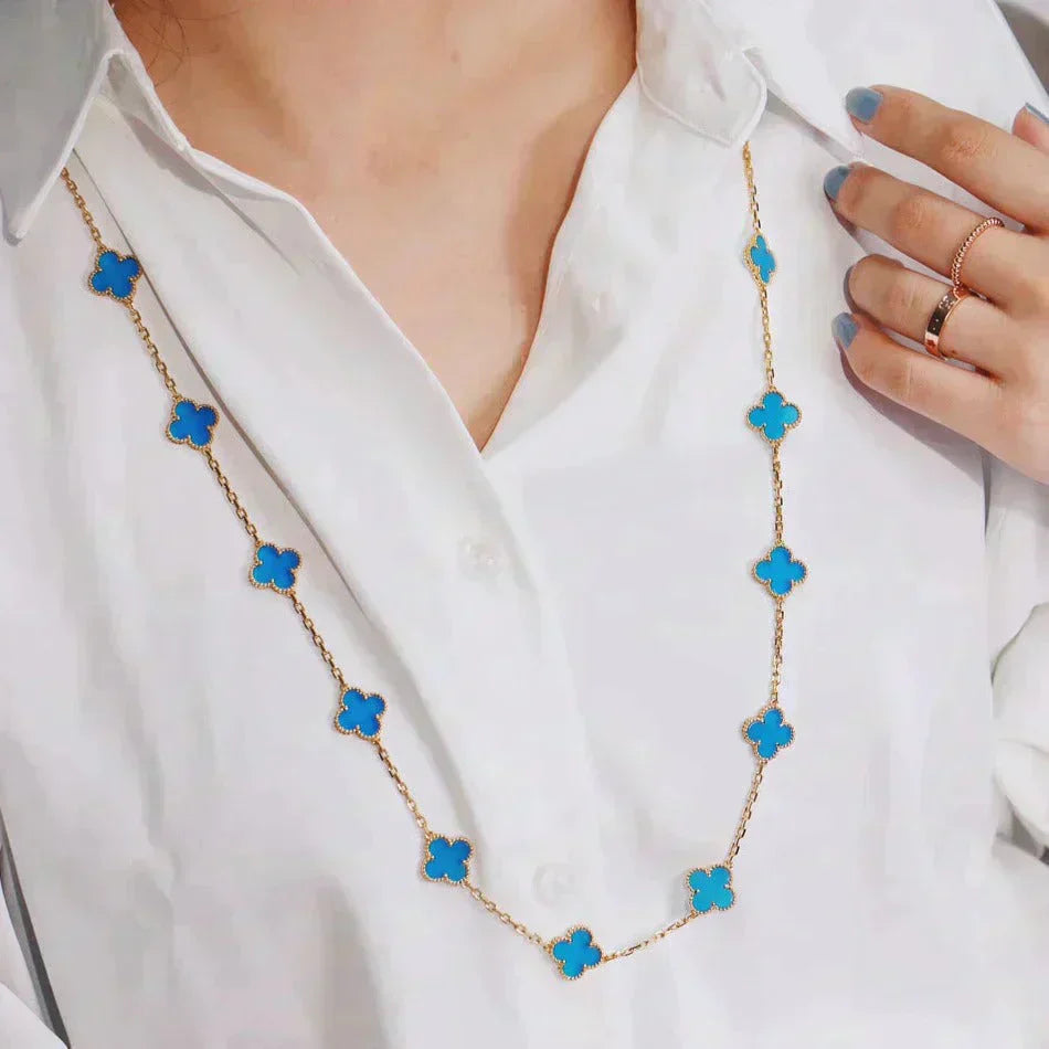 [ELAN LUXE]CLOVER 20 MOTIFS TURQUOISE GOLD