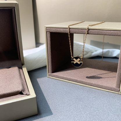 [ELAN LUXE]JEUX DE PINK GOLD DIAMOND NECKLACE