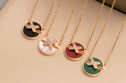 [ELAN LUXE]JEUX DE PINK GOLD DIAMOND NECKLACE