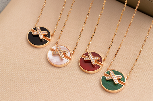 [ELAN LUXE]JEUX DE PINK GOLD DIAMOND NECKLACE