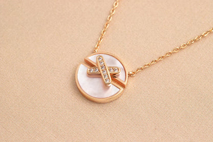 [ELAN LUXE]JEUX DE ROSE GOLD DIAMOND NECKLACE