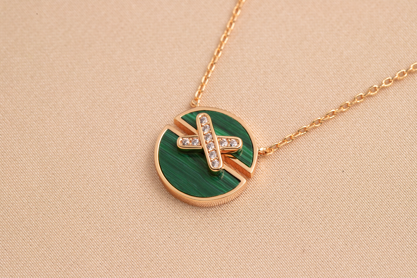[ELAN LUXE]JEUX DE PINK GOLD DIAMOND NECKLACE