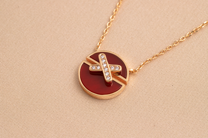 [ELAN LUXE]JEUX DE PINK GOLD DIAMOND NECKLACE