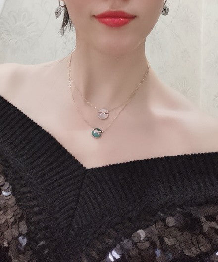 [ELAN LUXE]JEUX DE ROSE GOLD DIAMOND NECKLACE
