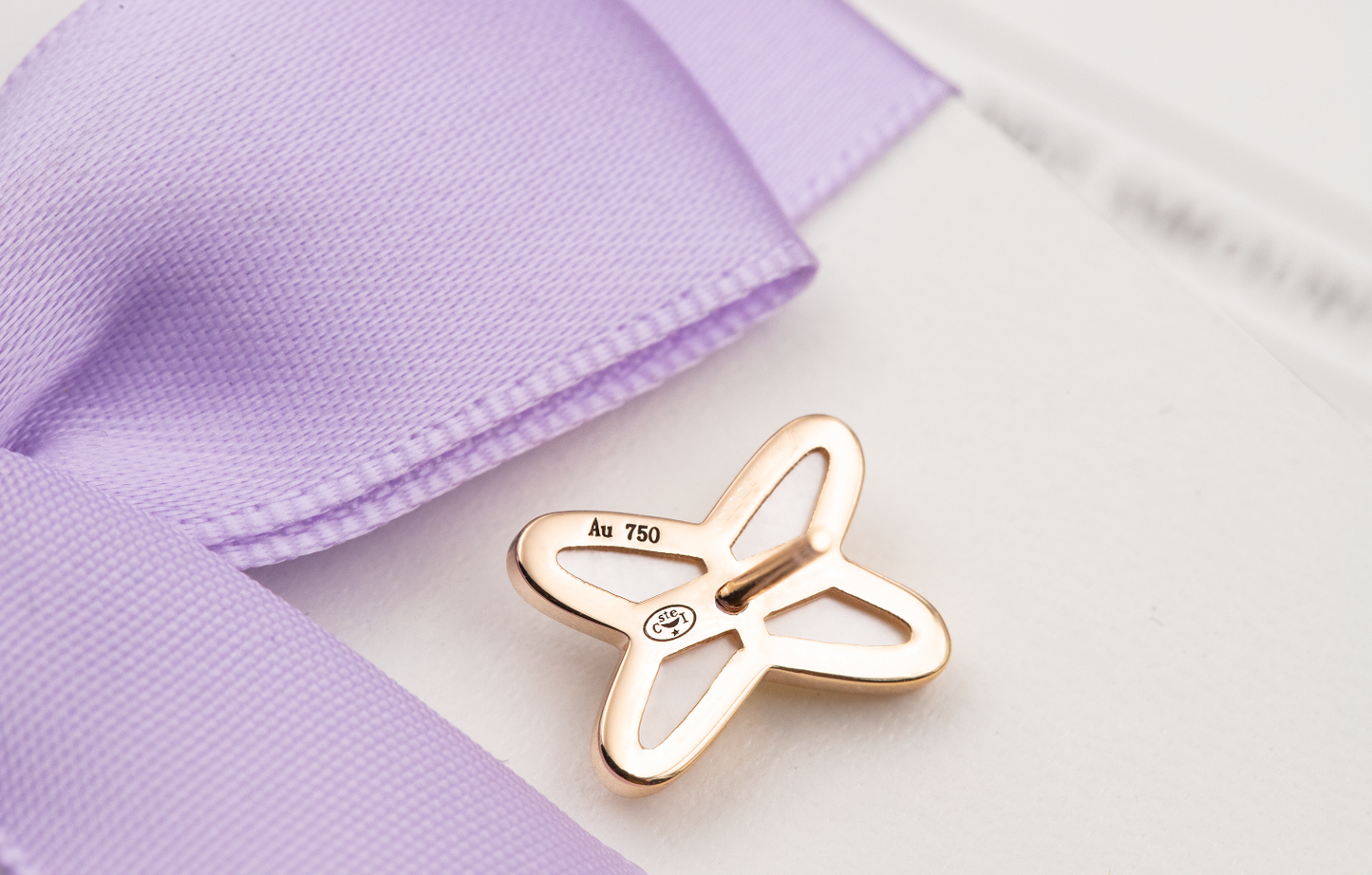 [ELAN LUXE]JEUX DE WHITE MOP ROSE GOLD DIAMOND EARRINGS