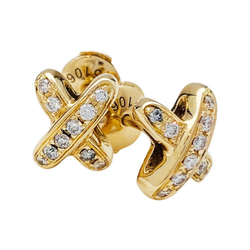 [ELAN LUXE]JEUX DE GOLD DIAMOND EARRINGS