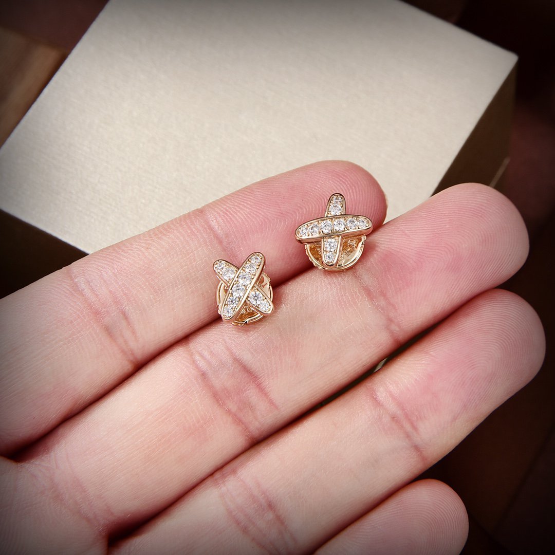 [ELAN LUXE]JEUX DE GOLD DIAMOND EARRINGS