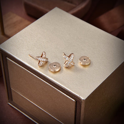 [ELAN LUXE]JEUX DE GOLD DIAMOND EARRINGS