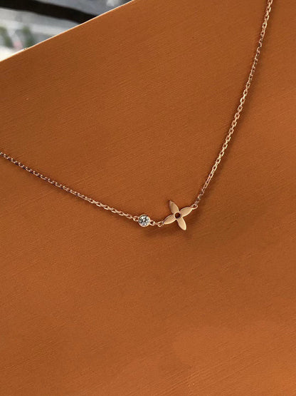 [ELAN LUXE]BLOSSOM PENDANT PINK GOLD AND DIAMOND