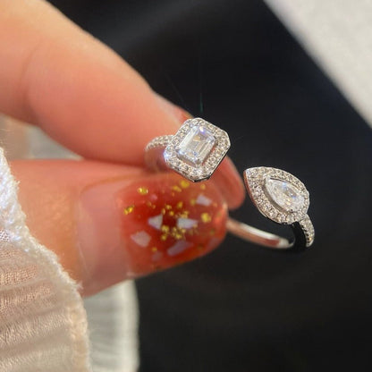 [ELAN LUXE]MY TWIN TOI & MOI SILVER DIAMOND RING