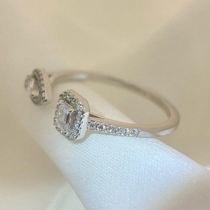 [ELAN LUXE]MY TWIN TOI & MOI SILVER DIAMOND RING