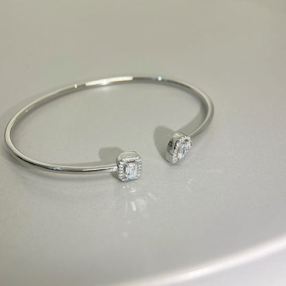 [ELAN LUXE]JONC FLEX MY TWIN TOI & MOI SILVER DIAMOND BRACELET