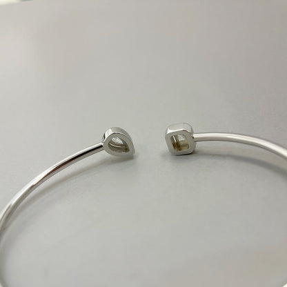 [ELAN LUXE]JONC FLEX MY TWIN TOI & MOI SILVER DIAMOND BRACELET