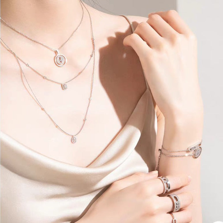 [ELAN LUXE]LUCKY MOVER PM PAVED NECKLACE