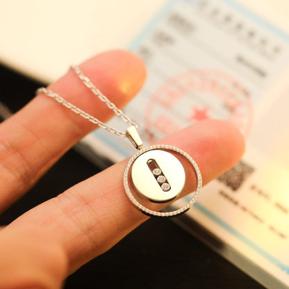 [ELAN LUXE]LUCKY MOVE MM SILVER DIAMOND NECKLACE