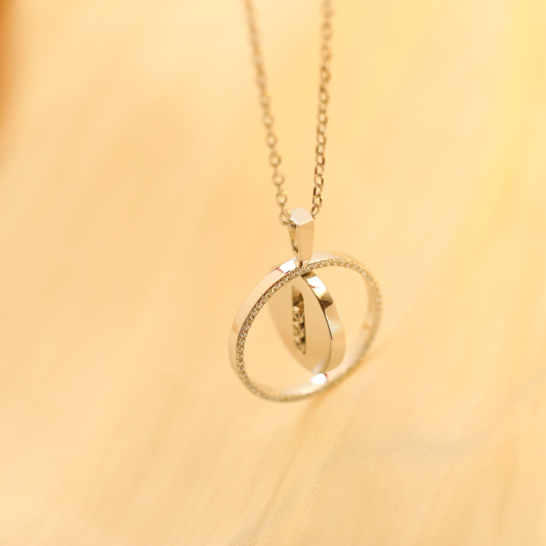 [ELAN LUXE]LUCKY MOVE MM SILVER DIAMOND NECKLACE